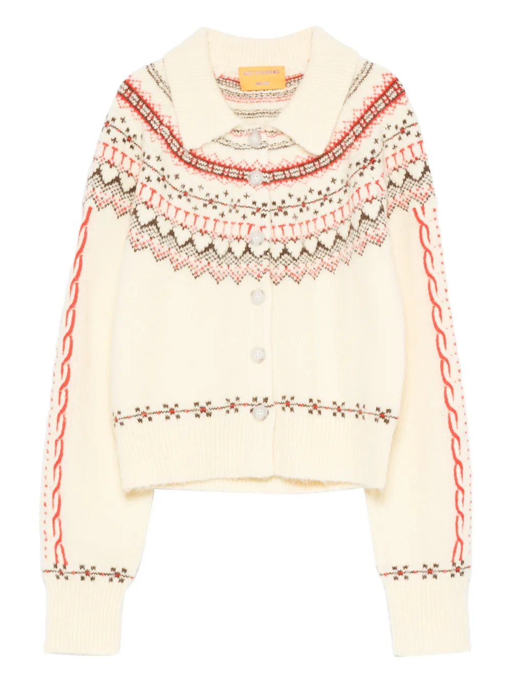 Guest In Residence Cloud Chalet patterned cardigan | Yellow | Image 1