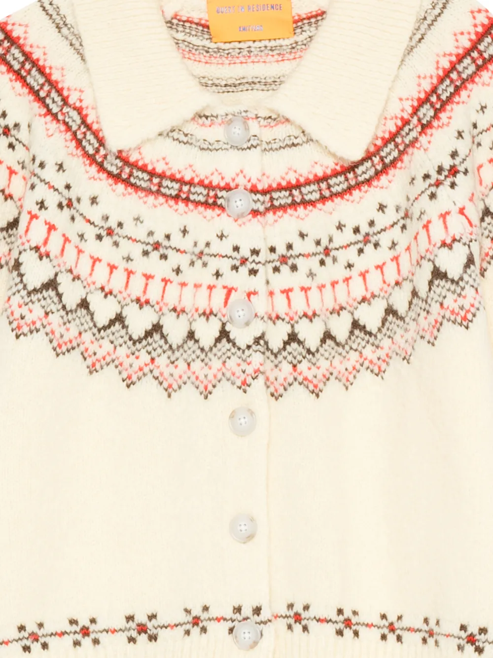  Guest In Residence Cloud Chalet Patterned Cardigan - Yellow 