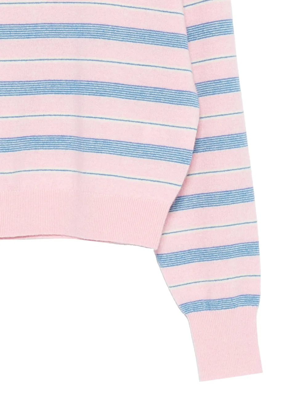 Guest In Residence Collegiate Striped Cashmere Polo Shirt In Pink