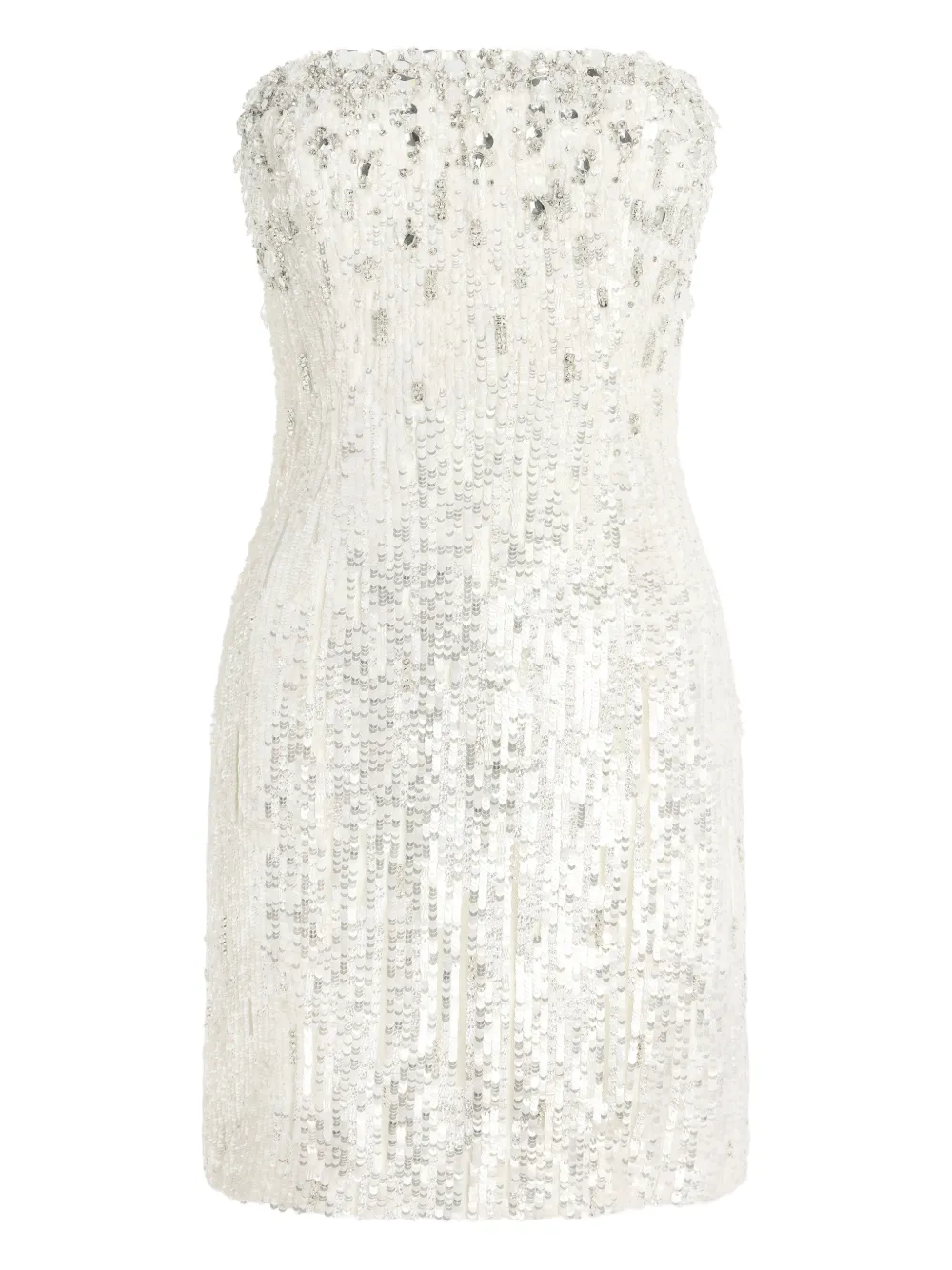 Jenny Packham Abito da cocktail Josette con paillettes - Bianco