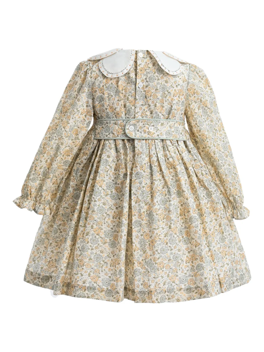 Tulleen floral-pattern dress - Beige