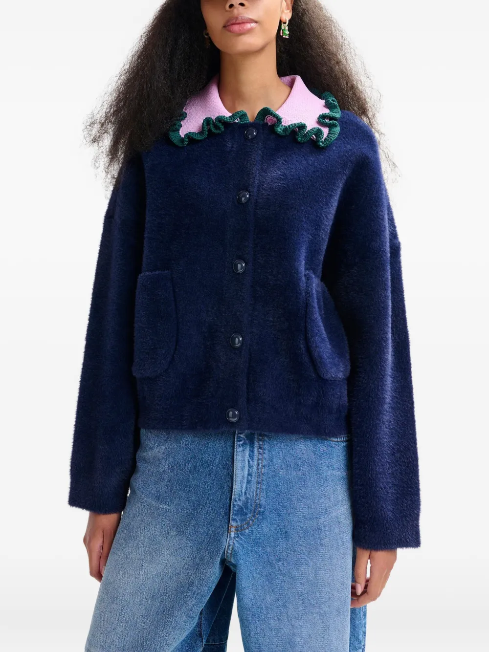 Essentiel Antwerp Jardener Cardigan In Blue