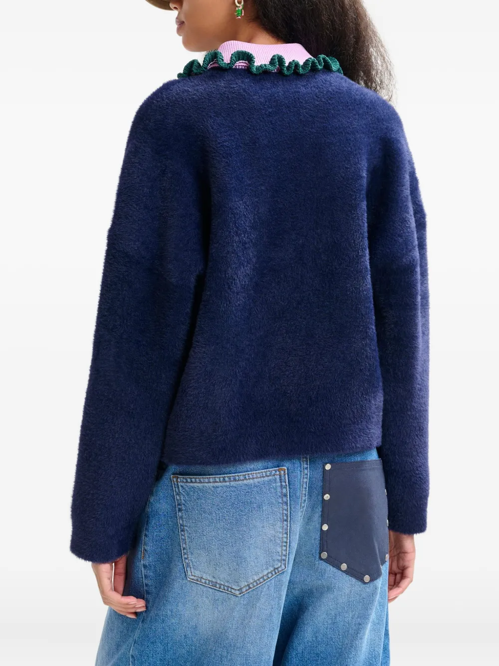 Essentiel Antwerp Jardener Cardigan In Blue