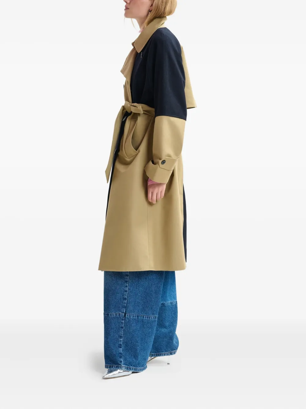 Essentiel Antwerp Just Patchwork Coat In Combo 1 Gingerbread In Blue