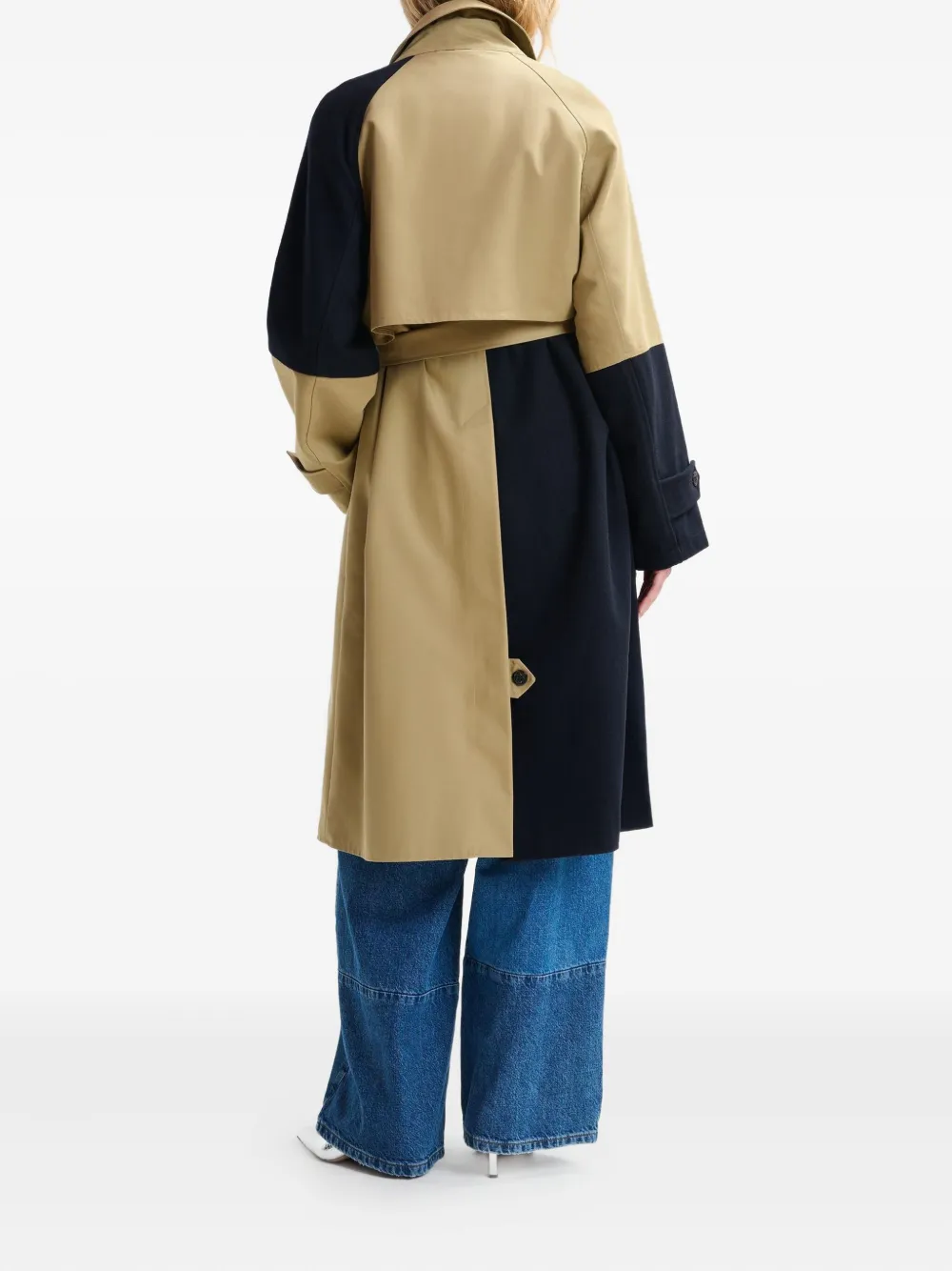 Essentiel Antwerp Just Patchwork Coat In Combo 1 Gingerbread In Blue