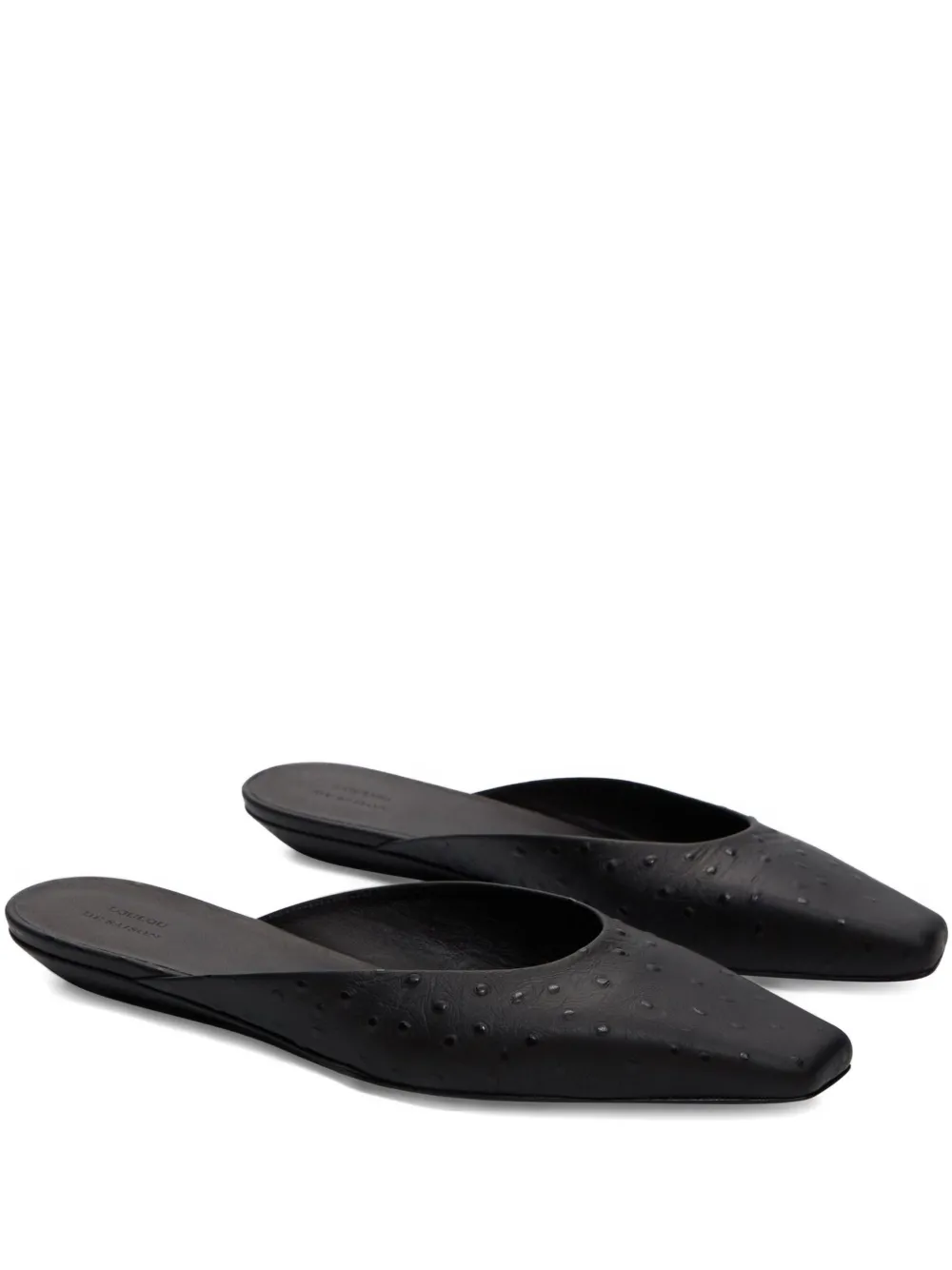 Loulou De Saison Alix Square-toe Mules In Black