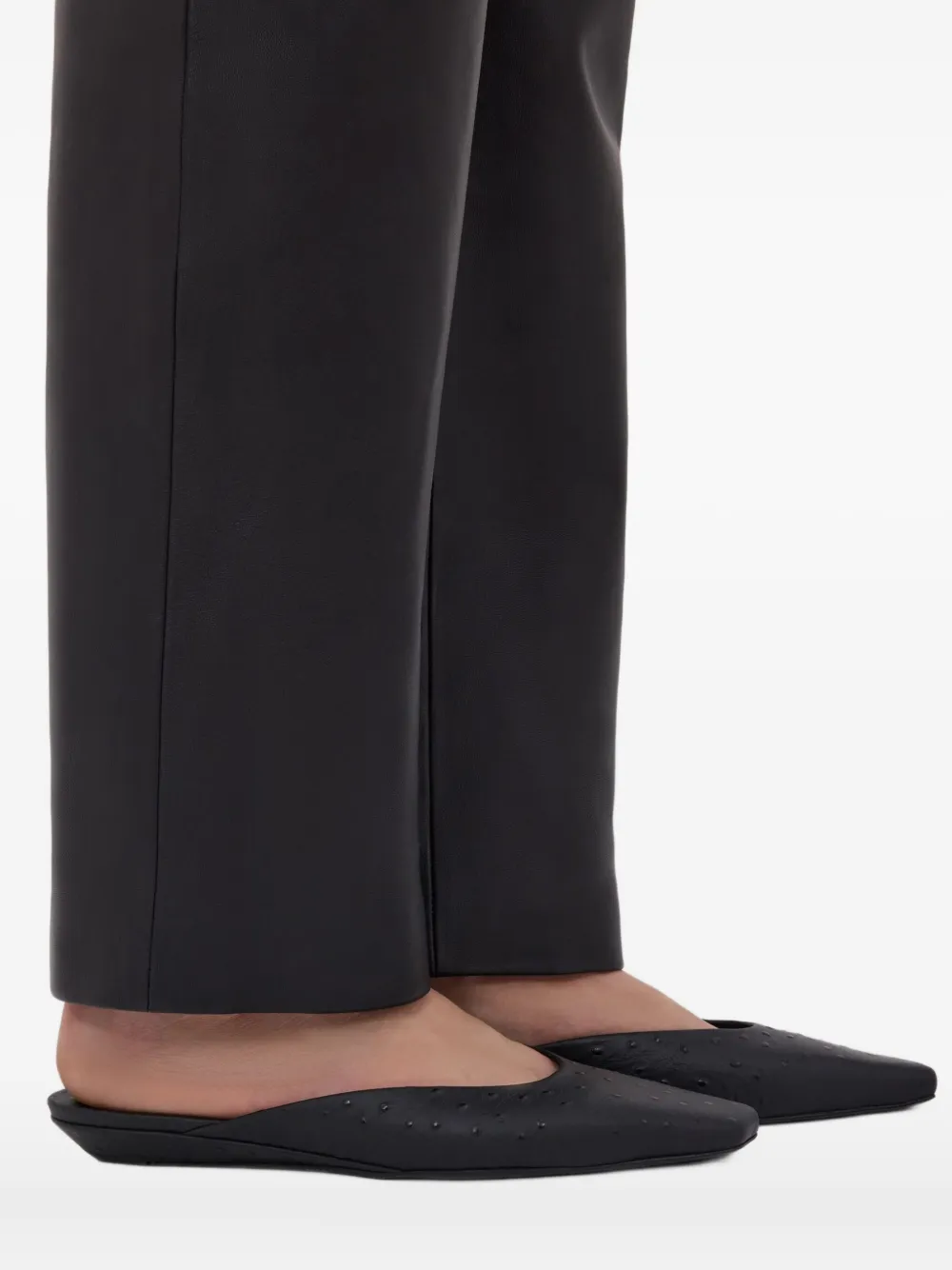 Loulou De Saison Alix Square-toe Mules In Black