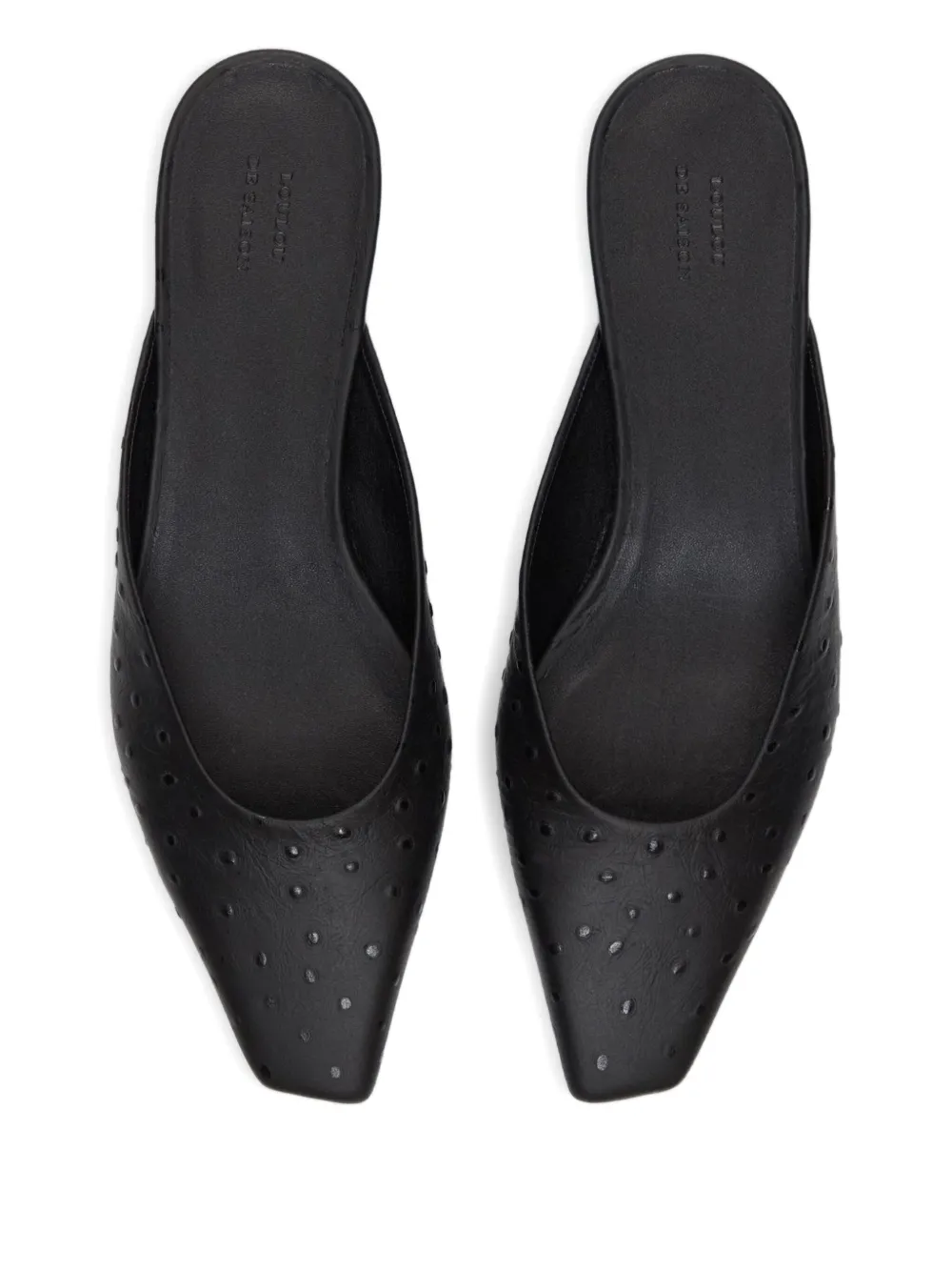 Loulou De Saison Alix Square-toe Mules In Black