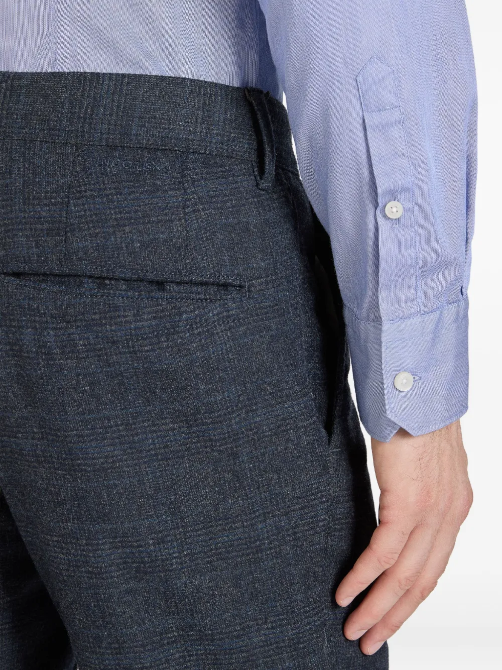 slowear x Incotex Prince Wales geruite broek Blauw