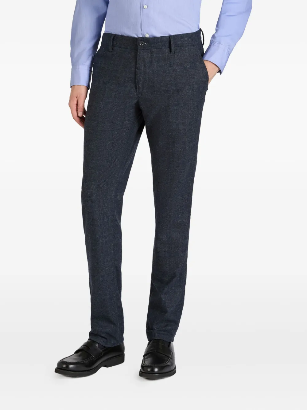 slowear x Incotex Prince Wales geruite broek Blauw