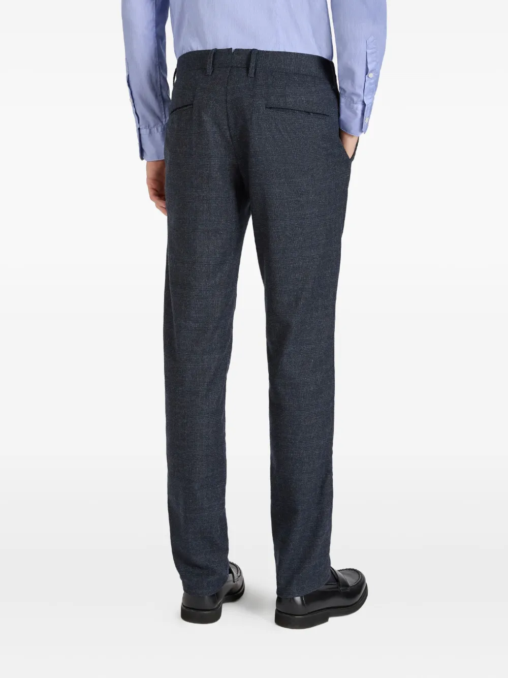 slowear x Incotex Prince Wales geruite broek Blauw