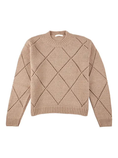 slowear diamond pattern wool jumper