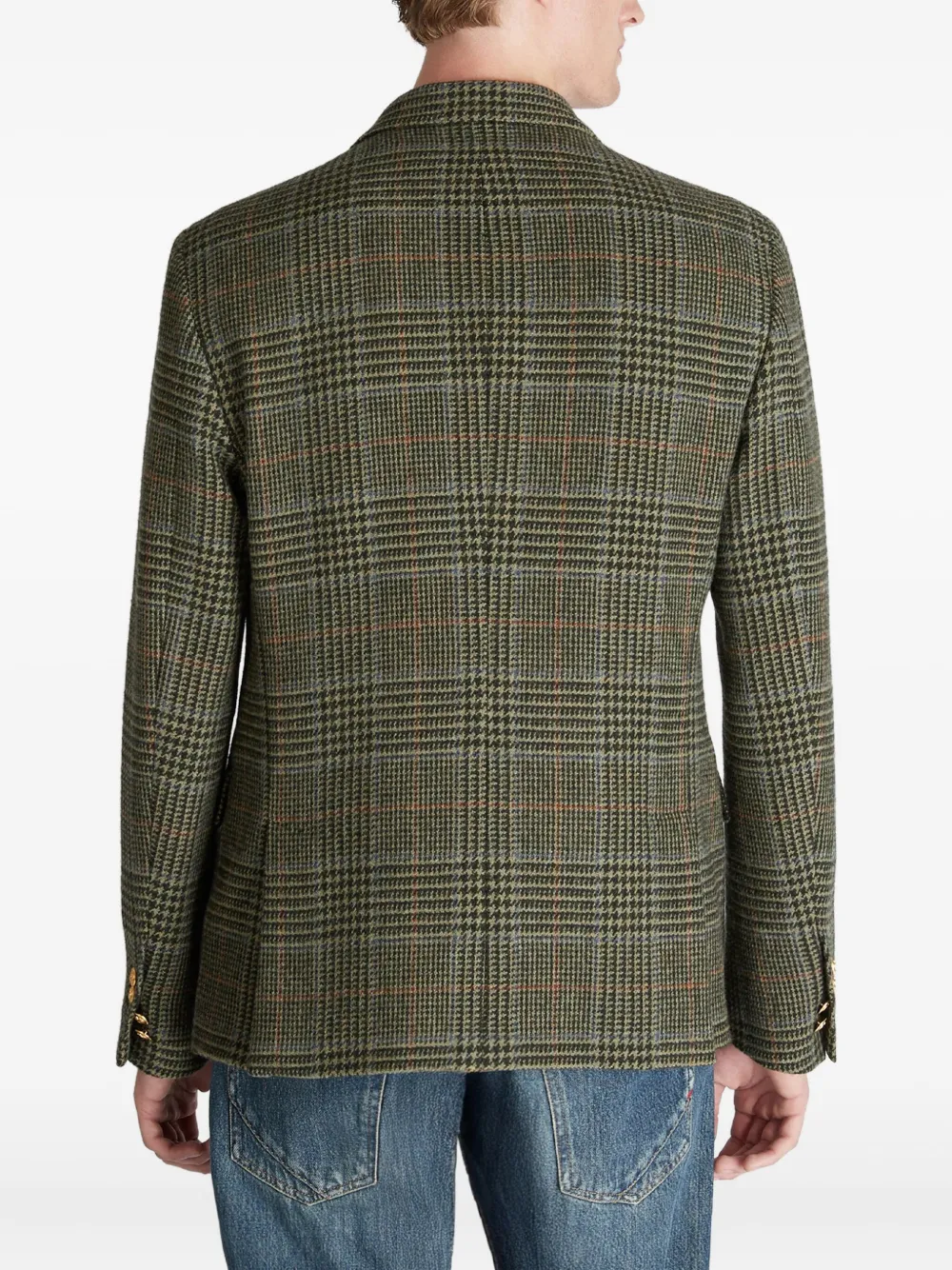 slowear x Incotex geruite blazer met dubbele rij knopen Groen