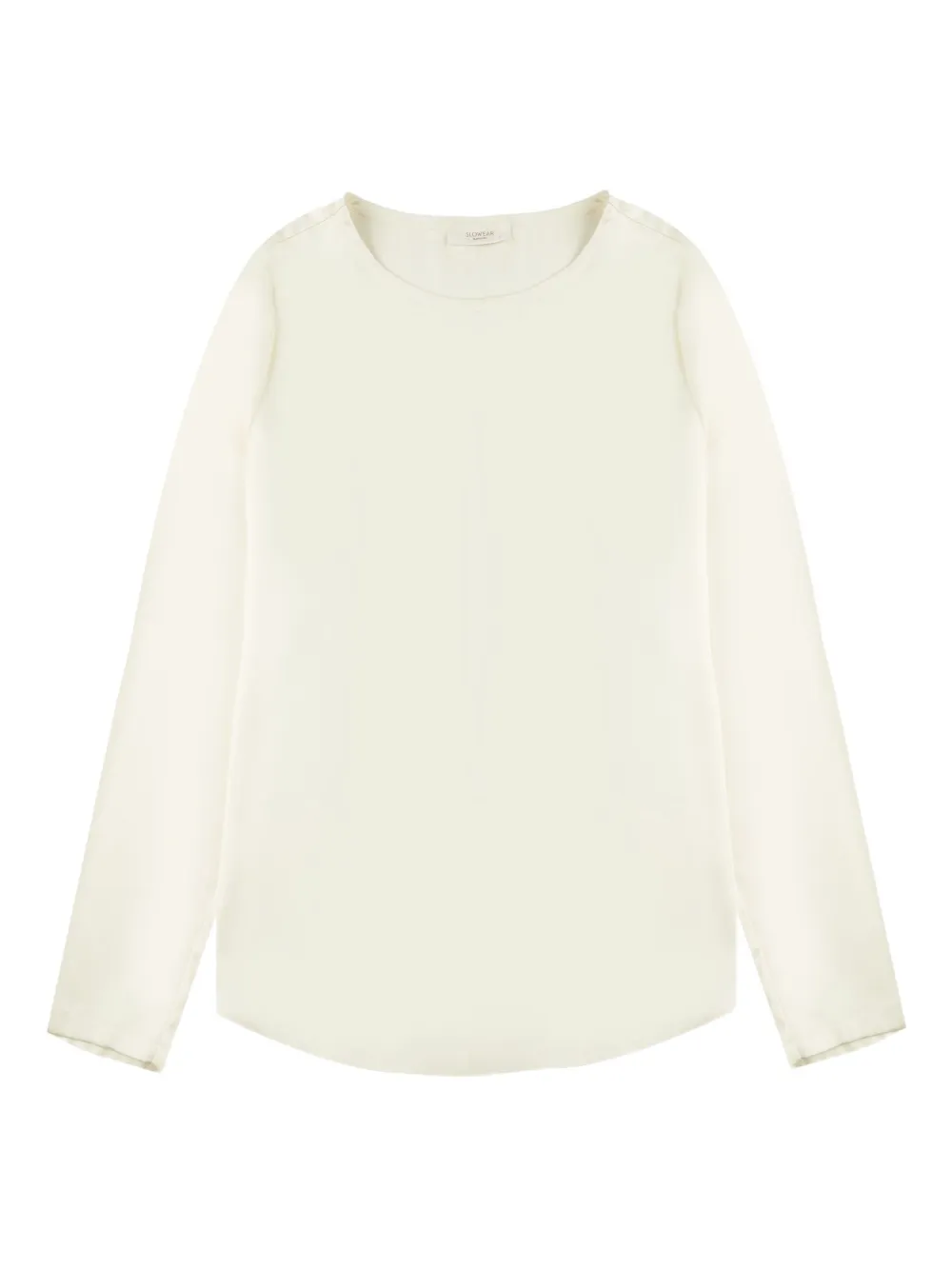 slowear blusa satinada con cuello redondo en colaboración con Glanshirt | neutro | Image 1