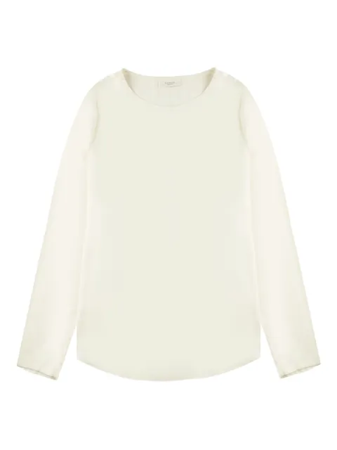 slowear x Glanshirt crewneck satin blouses
