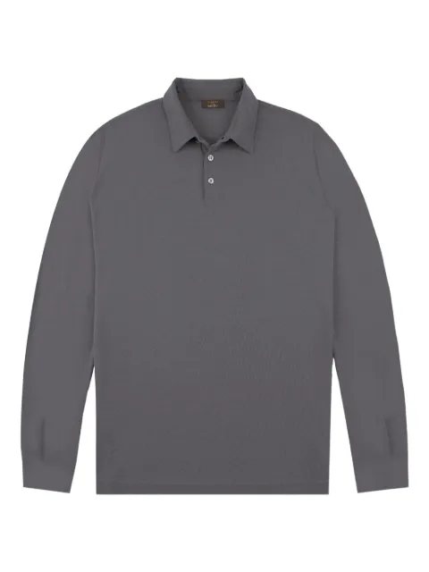 slowear button closure cotton polo shirt