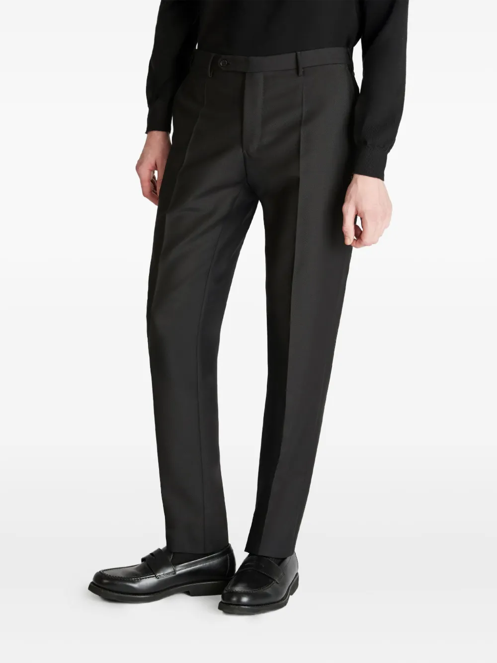 slowear Scheerwollen broek met rits Zwart