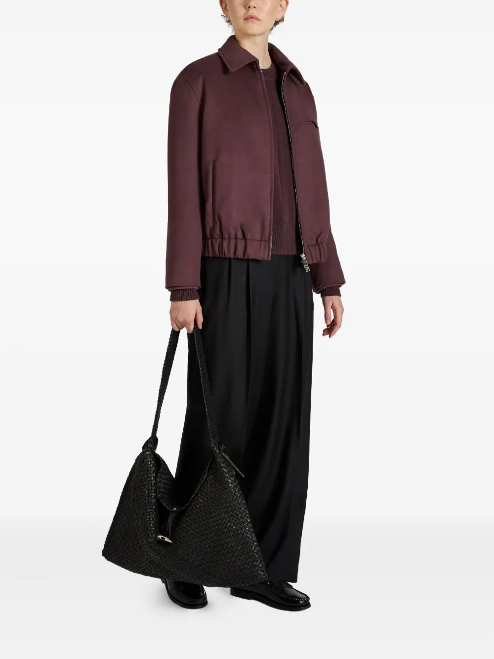 slowear pleated front wool straight trousers | Straight-Leg Pants | Image 2