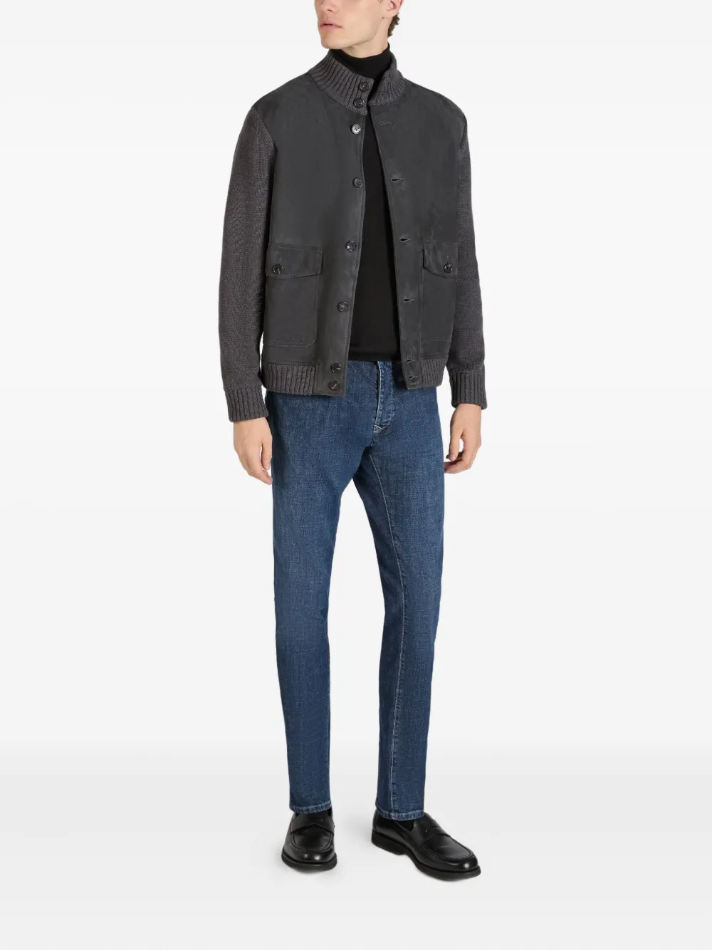 Slowear Katoenen pantalon met vijf zakken - Blauw