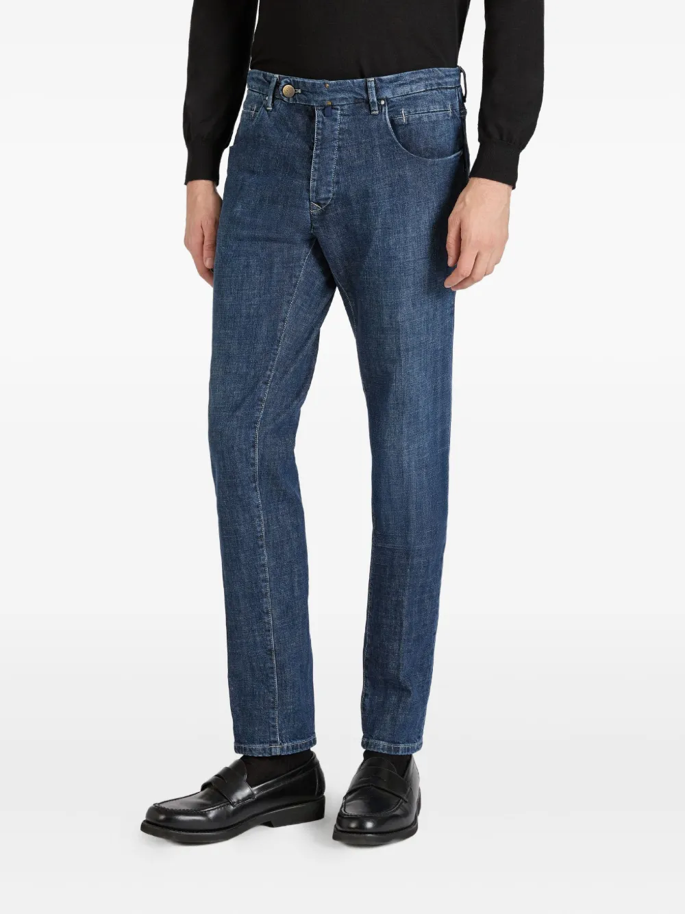 slowear Katoenen pantalon met vijf zakken Blauw