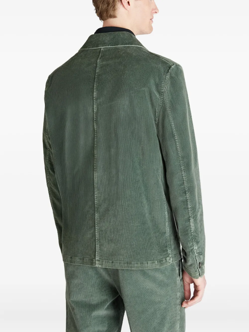 slowear Katoenen shirtjack met borstzak Groen