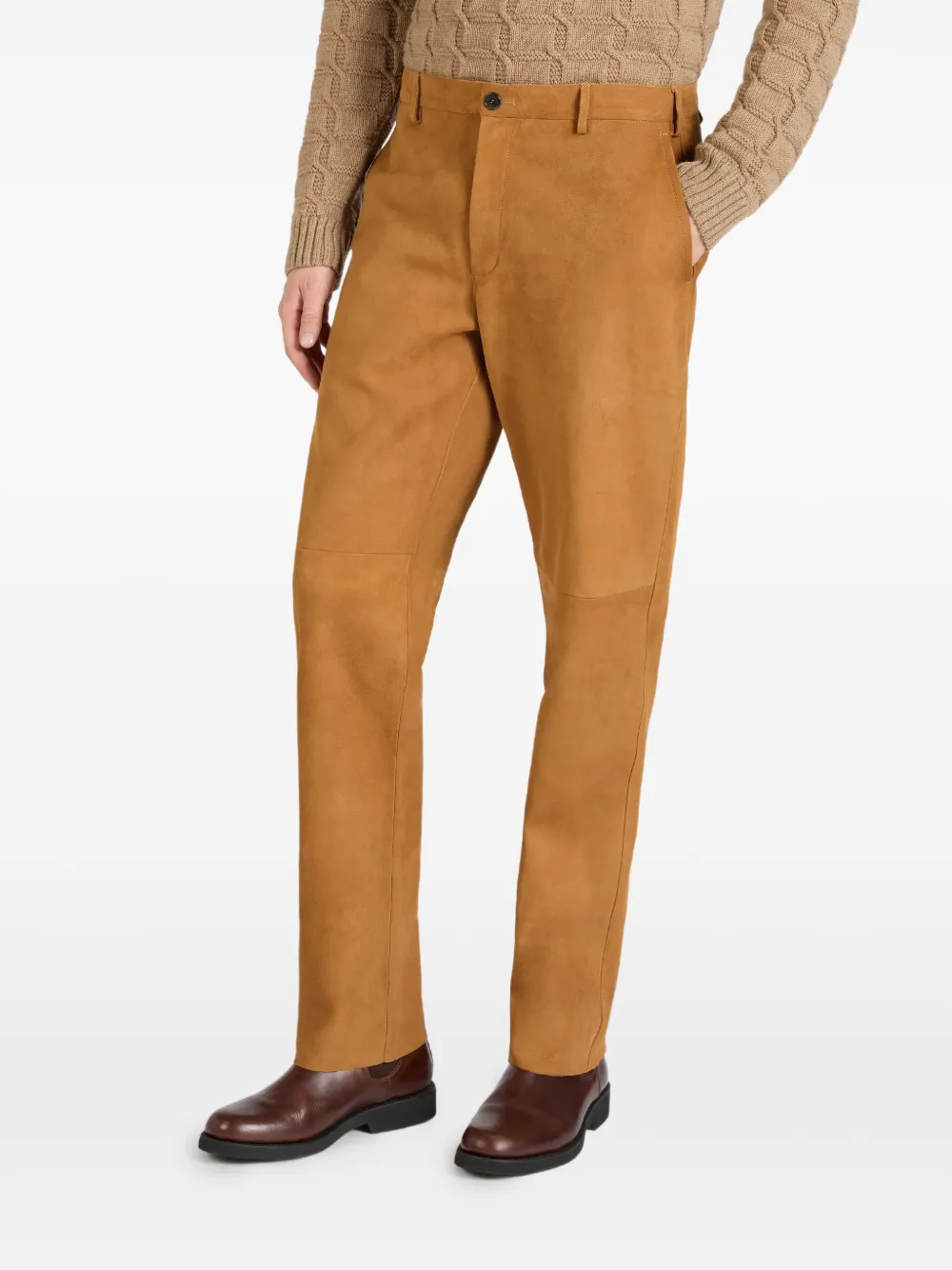  Slowear Suede Trousers - Brown 
