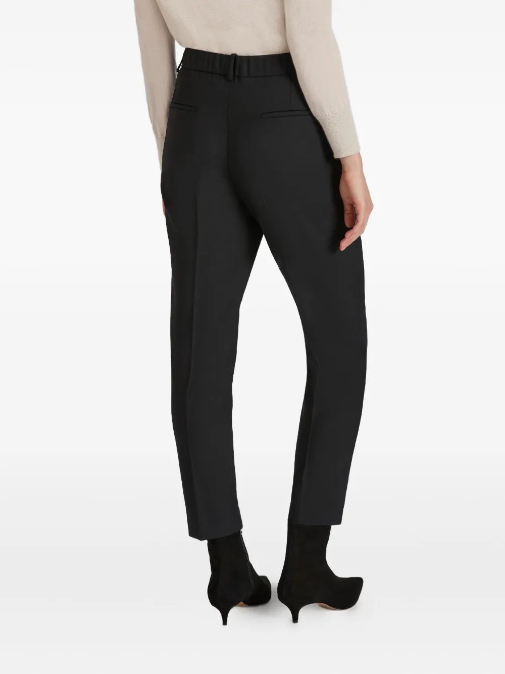 slowear Wollen broek met knoopsluiting Zwart