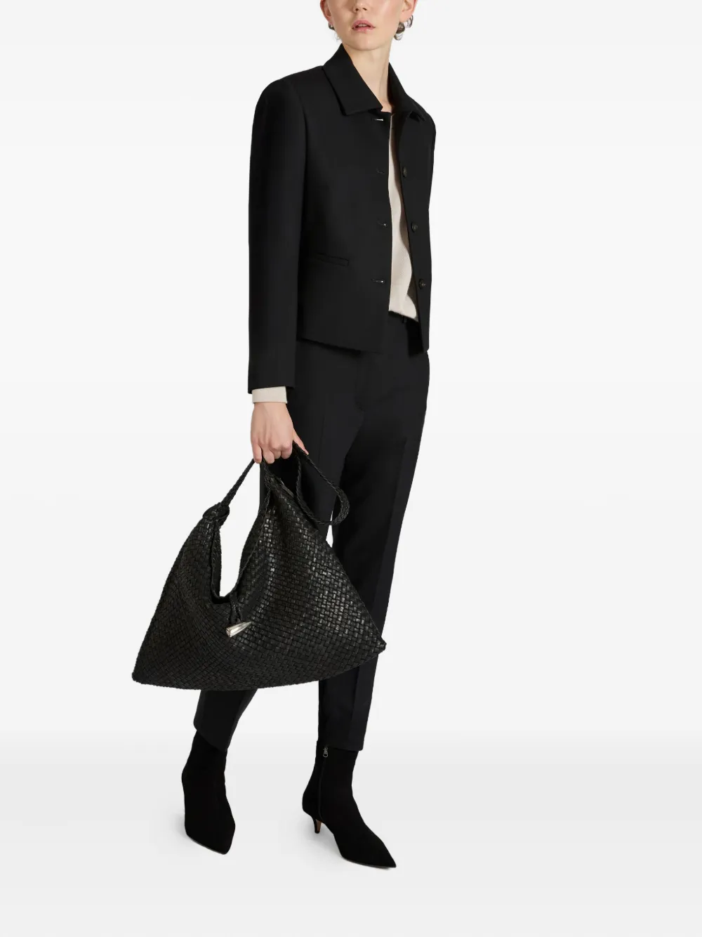 slowear button closure wool trousers | Straight-Leg Pants | Image 2