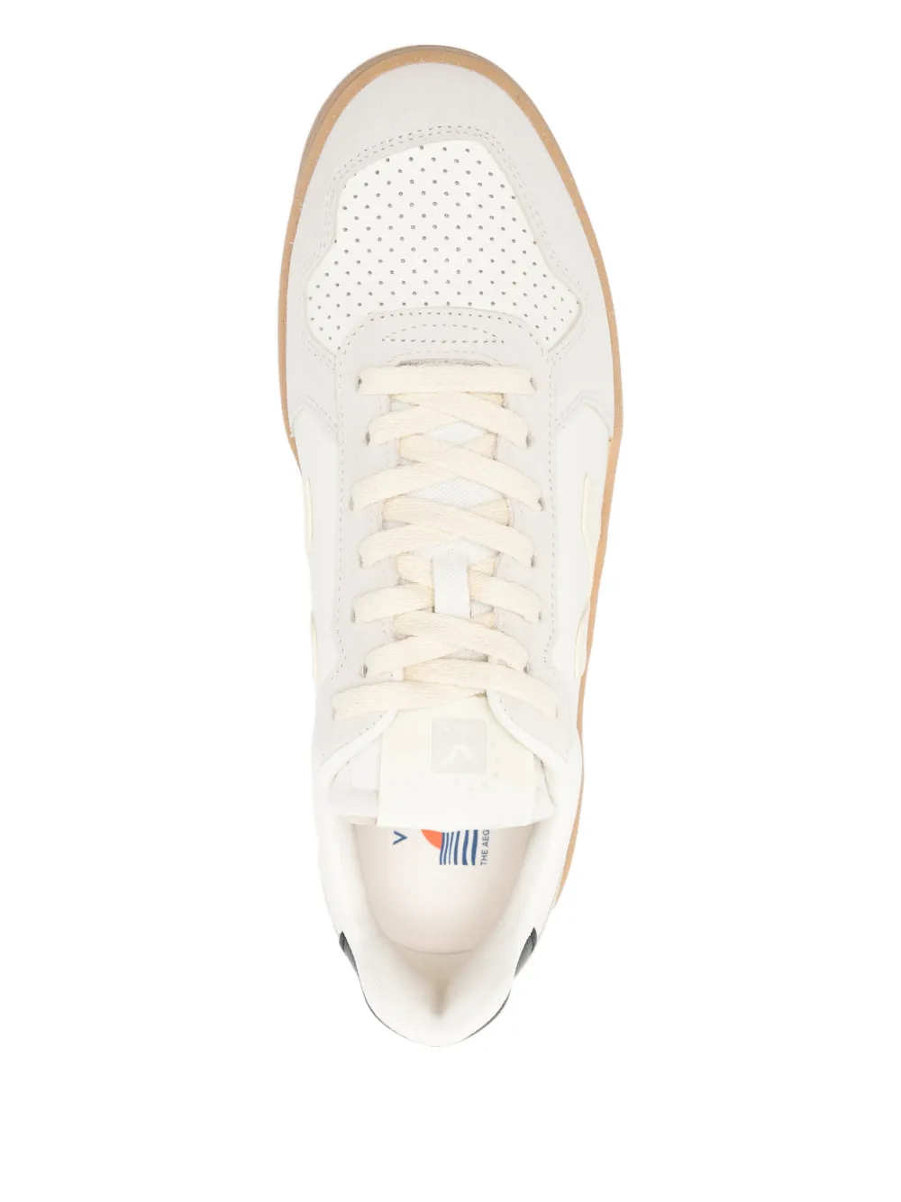 VEJA V-82 perforated trainers Wit
