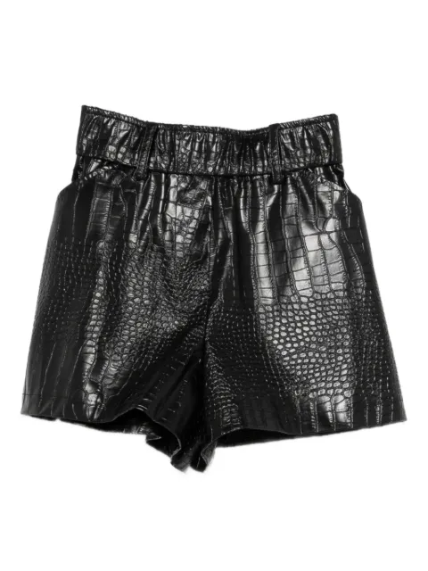 SO ALLURE Ecococco crocodile effect shorts