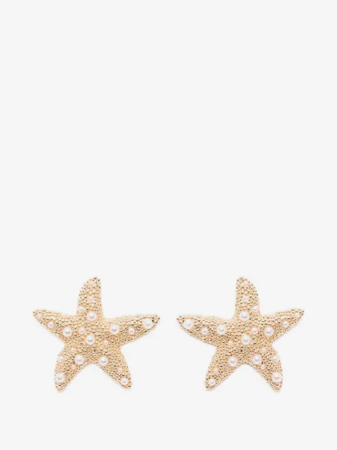 Self-Portrait sea-star earrings