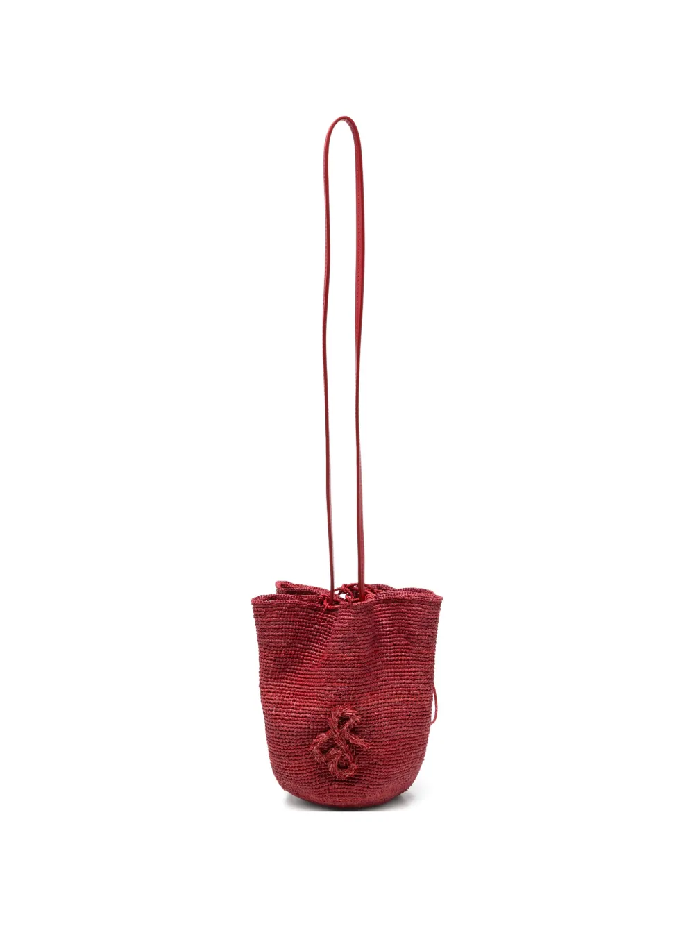 Ruslan Baginskiy HatBag raffia bucket bag - Rosso