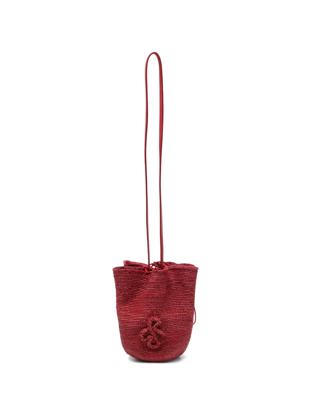 Ruslan Baginskiy HatBag raffia bucket bag - Rosso