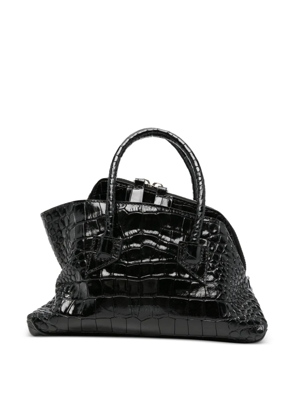 The Attico mini La Passeggiata leather tote bag - Nero