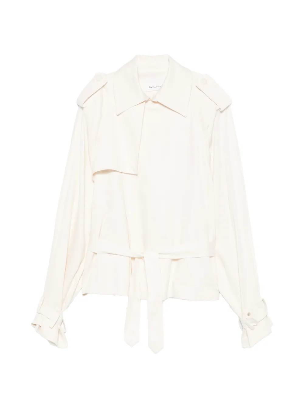The Frankie Shop Elva belted trench coat - Nude