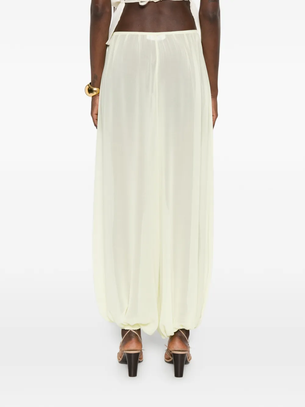 The Frankie Shop Mio doorzichtige ballonbroek Geel