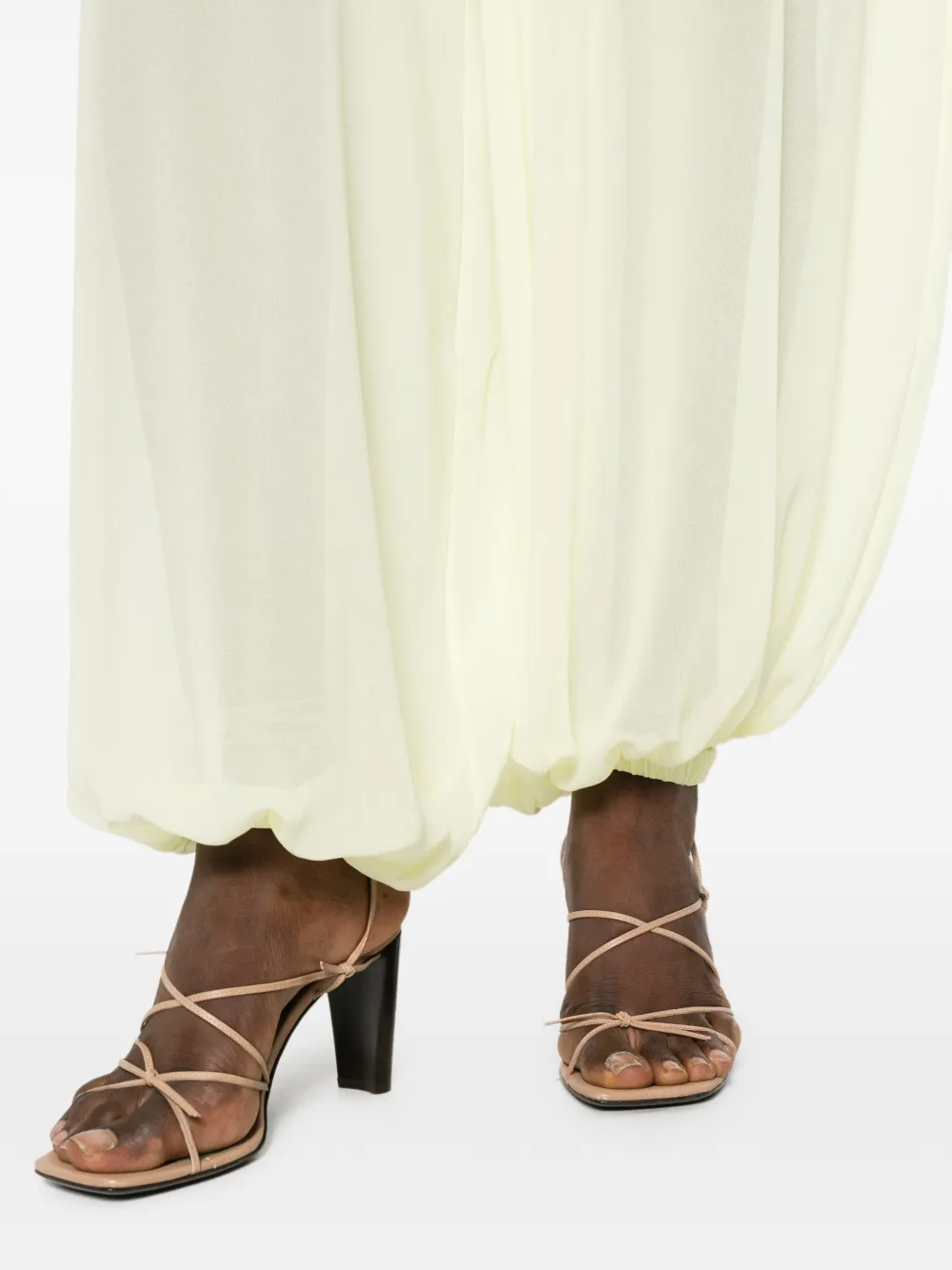 The Frankie Shop Mio doorzichtige ballonbroek Geel