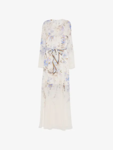 ZIMMERMANN Luna floral print tie maxi dress