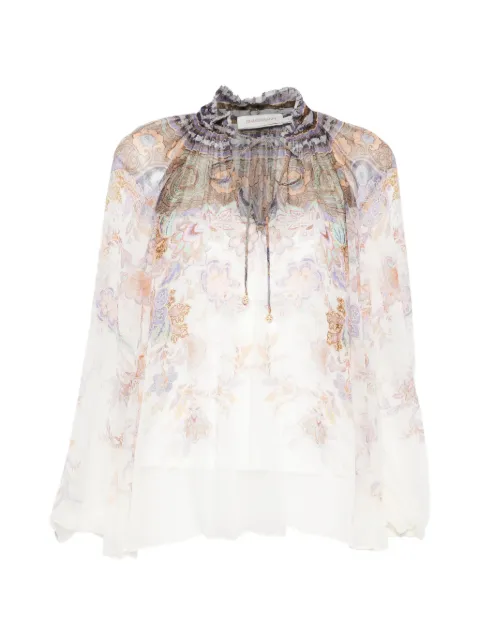 ZIMMERMANN Luna Billow blus med puffärm