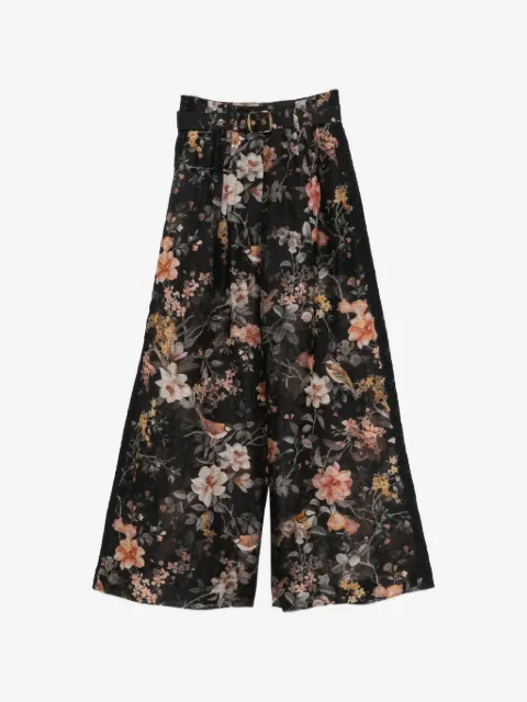ZIMMERMANN Carousel floral-print wide-leg trousers