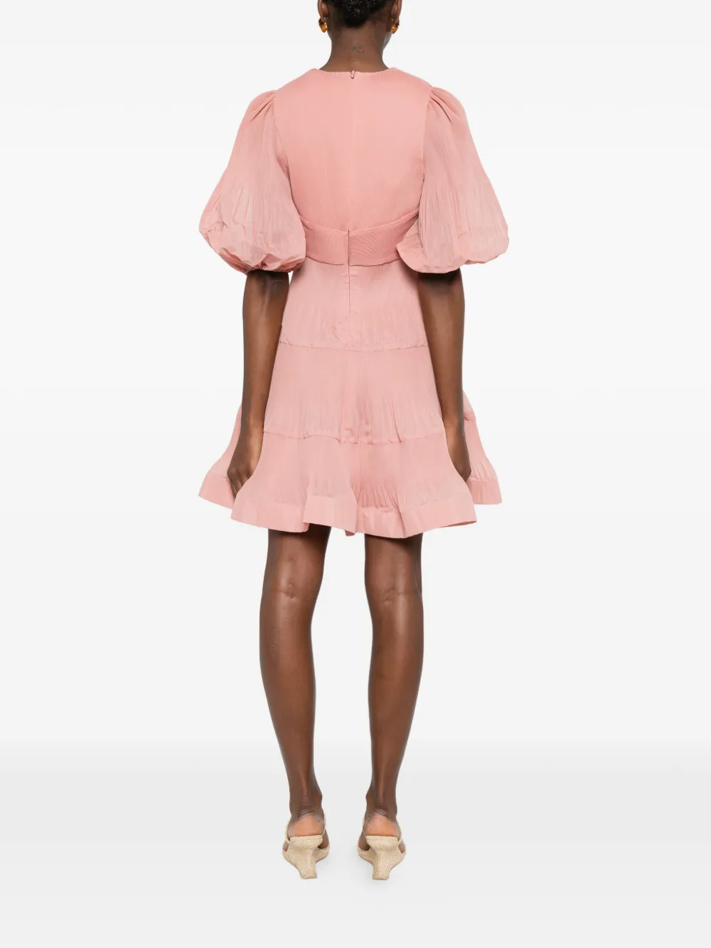 ZIMMERMANN Jurk met pofmouwen Roze