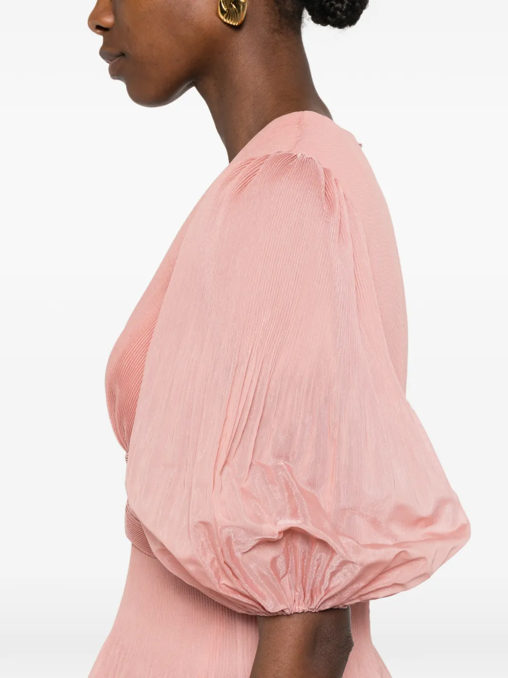 ZIMMERMANN Jurk met pofmouwen Roze