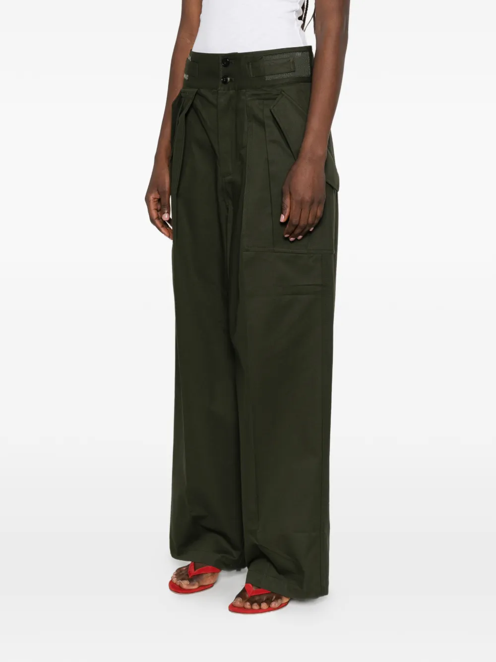 The Frankie Shop Tova cargo broek Groen