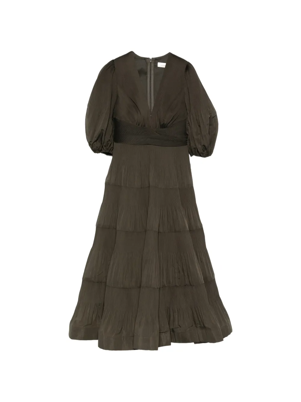 ZIMMERMANN pleated midi dress - Verde