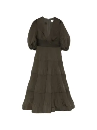 zimmermann green pleated dress Midi | Sale: Ready-To-Wear