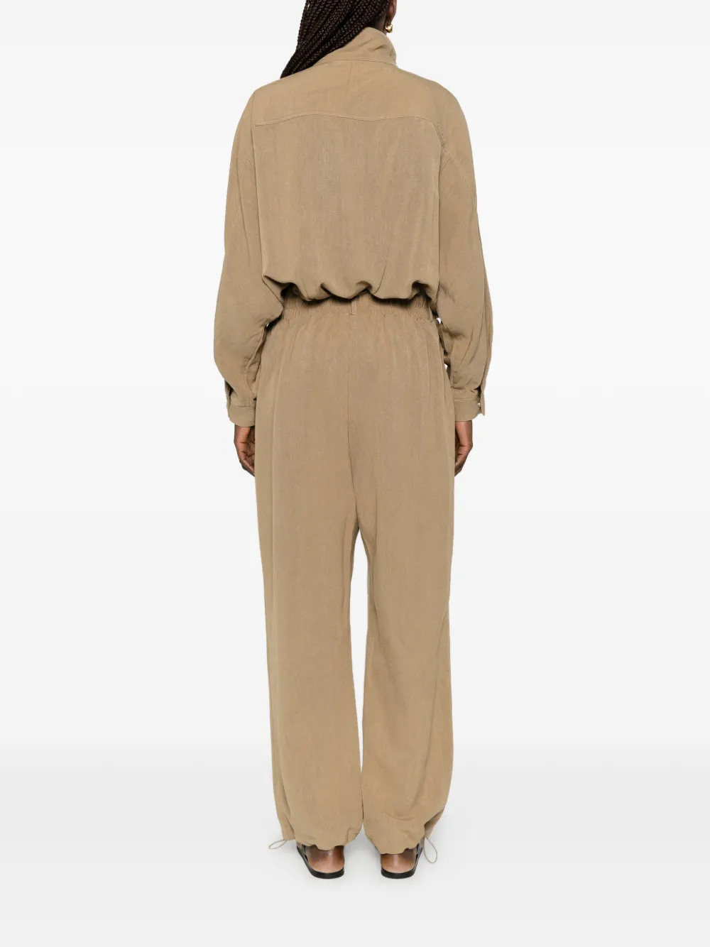 The Frankie Shop Marvin jumpsuit met rits Beige