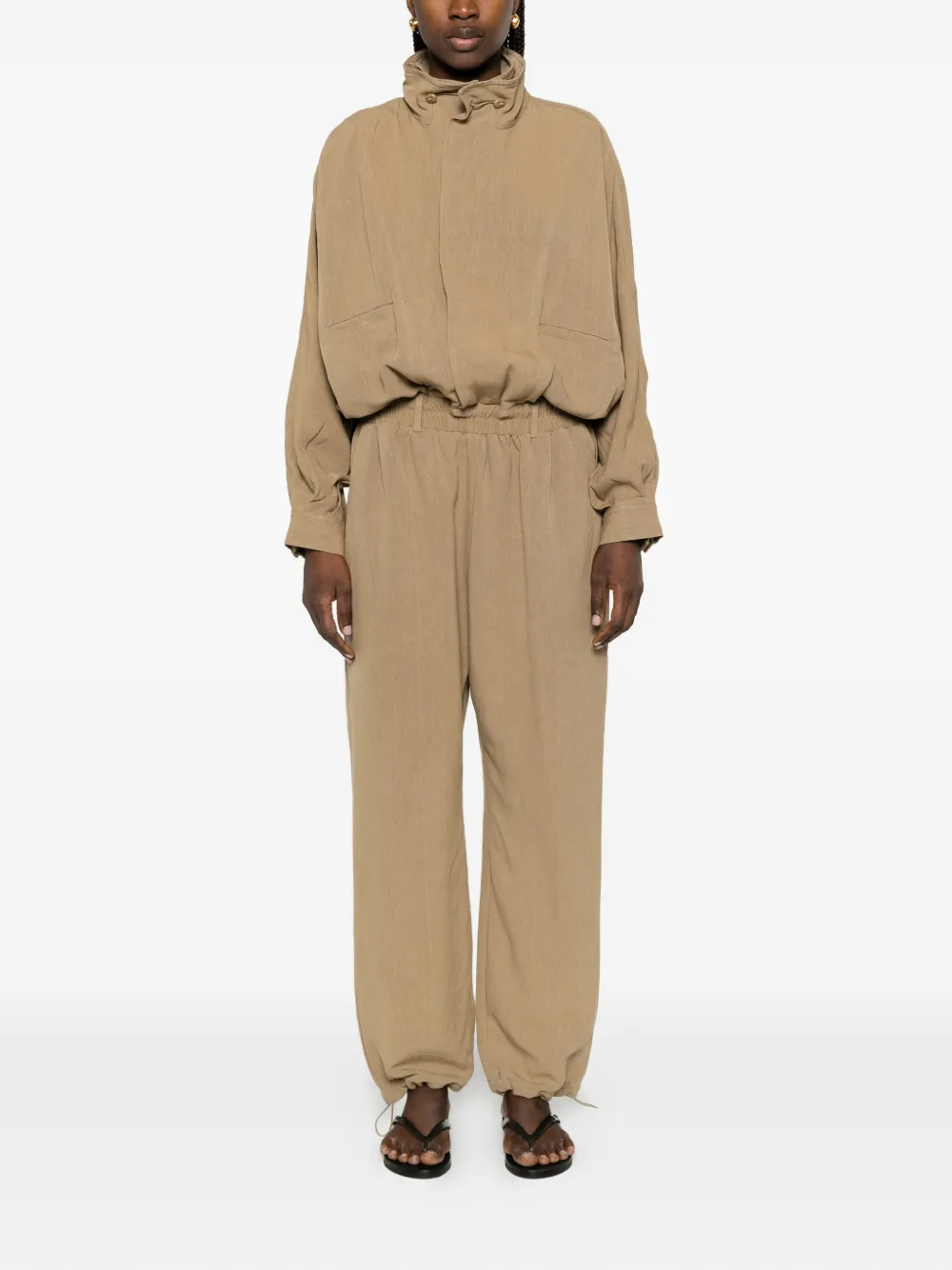The Frankie Shop Marvin zip-up Jumpsuit | Neutrals | FARFETCH
