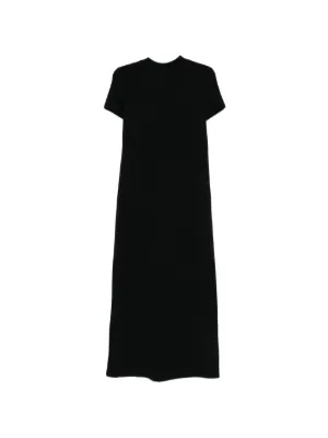 knee length dresses for ladies Cue The Casual T-shirt Midi Dress in Black Curves