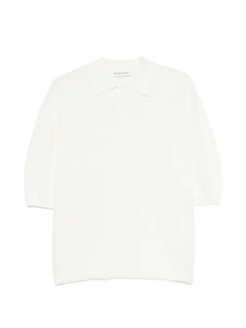 The Frankie Shop Nola short-sleeve knit polo top