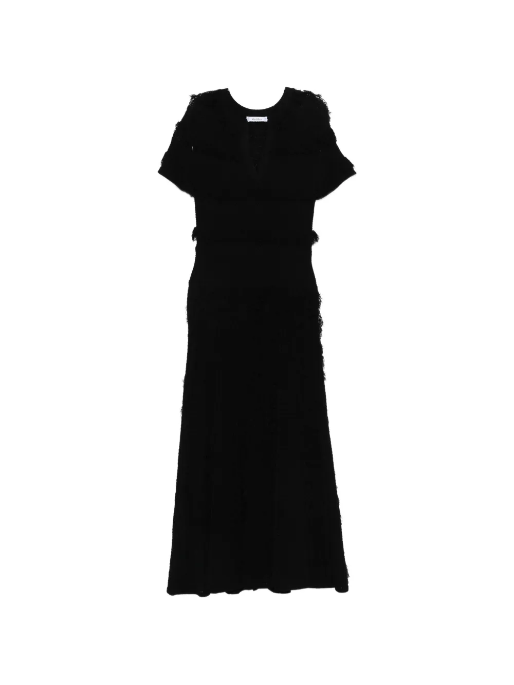 Max Mara Grazia fringed midi dress - Black